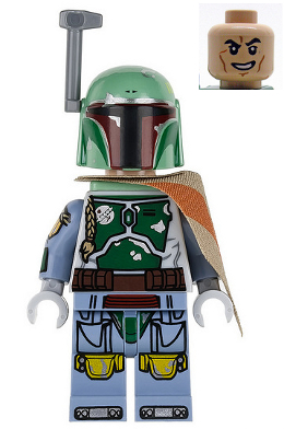 LEGO Minifigure -- Boba Fett - Pauldron, Helmet, Jet Pack, Printed Arms and Legs-Star Wars / Star Wars Episode 4/5/6 -- SW0610 -- Creative Brick Builders
